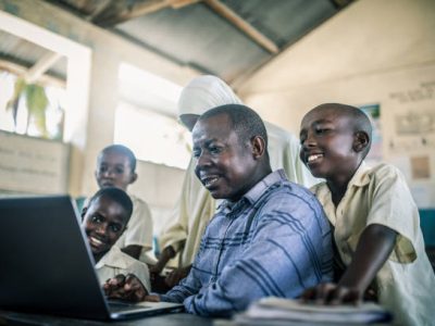 African children during english class